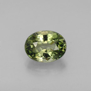 Tormalina naturale verde da 0,98 ct, taglio ovale, VS