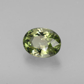 Tormalina naturale verde da 0,98 ct, taglio ovale, VS