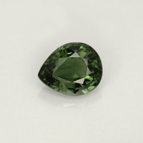 Tormalina naturale verde da 1,19 ct, taglio a pera, VVS-VS