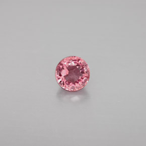 Tormalina naturale rosa da 0,75 ct, taglio rotondo, VS
