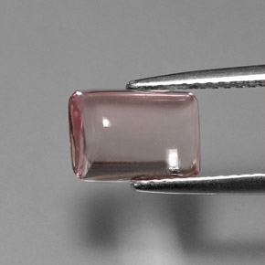 Tormalina naturale rosa da 2,63 ct, baguette, trasparente