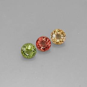Tormalina naturale multicolore da  ct, taglio rotondo, VVS-VS