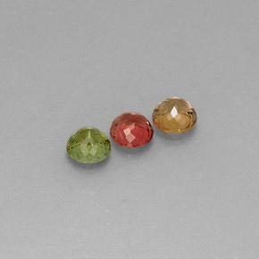 Tormalina naturale multicolore da  ct, taglio rotondo, VVS-VS
