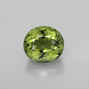 Tormalina naturale verde da 2,43 ct, taglio ovale, VVS