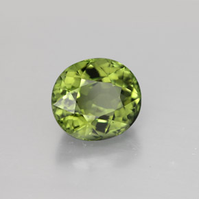 Tormalina naturale verde da 2,43 ct, taglio ovale, VVS