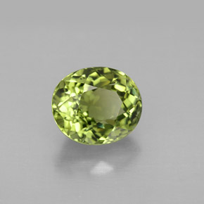 Tormalina naturale verde da 2,46 ct, taglio ovale, VVS