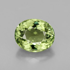 Tormalina naturale verde da 2,55 ct, taglio ovale, VVS