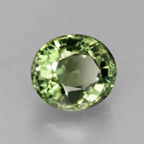 Tormalina naturale verde da 2,42 ct, taglio ovale, VVS