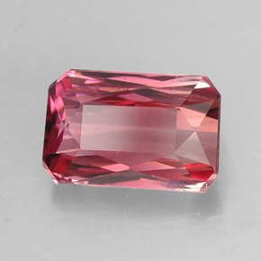 Tormalina naturale bicolore da 2,21 ct, taglio smeraldo, VVS-VS