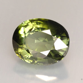 Tormalina naturale verde da 2,08 ct, taglio ovale, IF