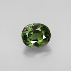 Tormalina naturale verde da 1,63 ct, taglio ovale, VVS