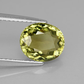Tormalina naturale verde da 1,93 ct, taglio ovale, IF
