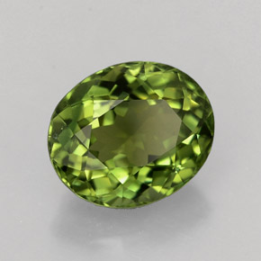 Tormalina naturale verde da 1,85 ct, taglio ovale, VVS