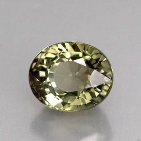 Tormalina naturale verde da 1,68 ct, taglio ovale, VVS-VS