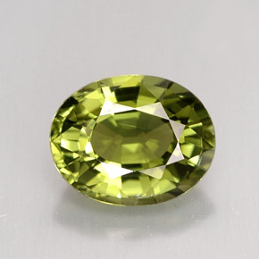 Tormalina naturale verde da 1,40 ct, taglio ovale, VS
