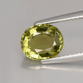 Tormalina naturale verde da 1,86 ct, taglio ovale, VVS