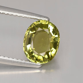 Tormalina naturale verde da 1,86 ct, taglio ovale, VVS