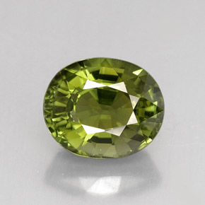 Tormalina naturale verde da 2,02 ct, taglio ovale, VVS
