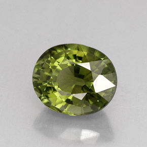 Tormalina naturale verde da 2,02 ct, taglio ovale, VVS