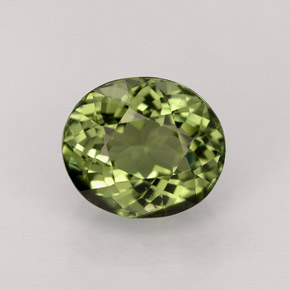 Tormalina naturale verde da 1,83 ct, taglio ovale, VVS