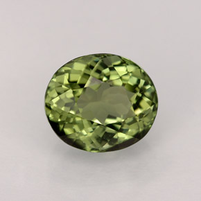 Tormalina naturale verde da 1,83 ct, taglio ovale, VVS