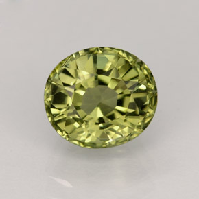 Tormalina naturale verde da 1,86 ct, taglio ovale, VVS