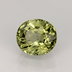 Tormalina naturale verde da 1,86 ct, taglio ovale, VVS