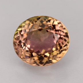 Tormalina naturale multicolore da 5,09 ct, taglio ovale, IF
