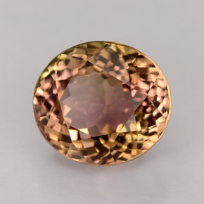 Tormalina naturale multicolore da 5,09 ct, taglio ovale, IF