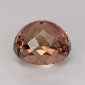 Tormalina naturale multicolore da 5,09 ct, taglio ovale, IF