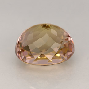 Tormalina naturale multicolore da 3,91 ct, taglio ovale, IF