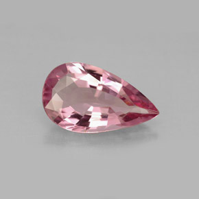 Tormalina naturale rosa da 3,13 ct, taglio a pera, VVS