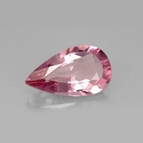 Tormalina naturale rosa da 3,13 ct, taglio a pera, VVS
