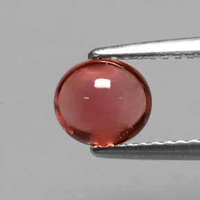 Tormalina naturale rosso da 1,00 ct, taglio ovale, trasparente