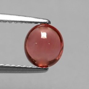 Tormalina naturale rosso da 1,00 ct, taglio ovale, trasparente