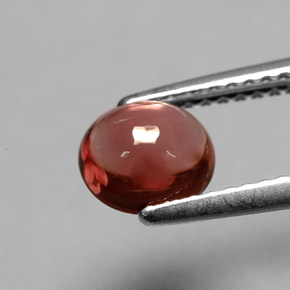 Tormalina naturale rosso da 1,00 ct, taglio ovale, trasparente