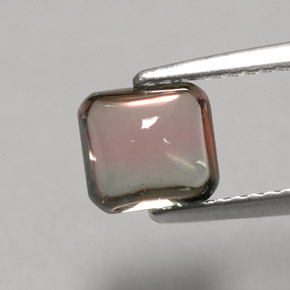 Tormalina naturale bicolore da 1,73 ct, baguette, trasparente