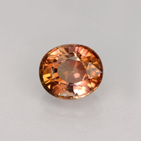 Tormalina naturale multicolore da 1,02 ct, taglio ovale, VVS
