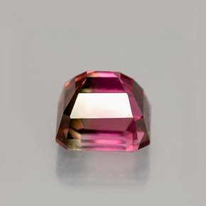 Tormalina naturale multicolore da 1,87 ct, taglio smeraldo, VVS-VS