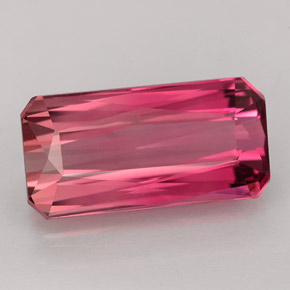 Tormalina naturale rosa da 6,71 ct, taglio smeraldo, VVS
