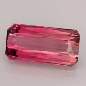 Tormalina naturale rosa da 6,71 ct, taglio smeraldo, VVS