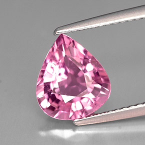 Tormalina naturale rosa da 2,31 ct, taglio a pera, VS