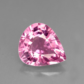 Tormalina naturale rosa da 2,31 ct, taglio a pera, VS