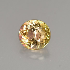 Tormalina naturale multicolore da 1,17 ct, taglio ovale, VVS-VS