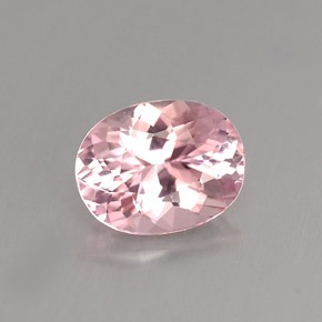 Tormalina naturale rosa da 1,10 ct, taglio ovale, VVS-VS