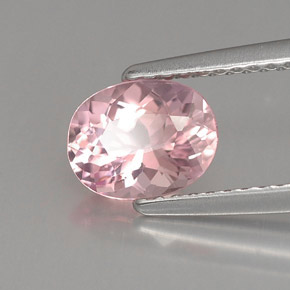 Tormalina naturale rosa da 1,10 ct, taglio ovale, VVS-VS