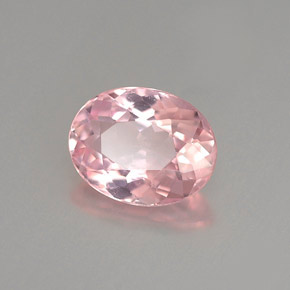 Tormalina naturale rosa da 0,98 ct, taglio ovale, VVS-VS