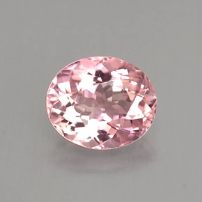 Tormalina naturale rosa da 1,40 ct, taglio ovale, VS