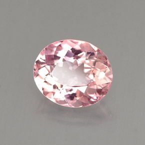 Tormalina naturale rosa da 1,40 ct, taglio ovale, VS