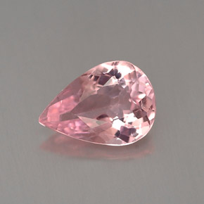 Tormalina naturale rosa da 0,90 ct, taglio a pera, VS